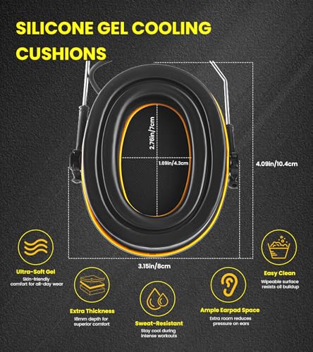 5.4 Bluetooth Hearing Protection Headphones 30dB, 48H Playtime Rechargeable - color: Black