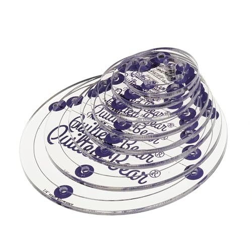 The Quilted Bear Circle Quilting Templates, Set of 8 - size: Circle