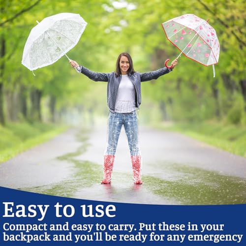 4 Pcs Disposable Rain Pants for Men & Women, Waterproof Plastic Rain Pants with Shoe Cover, Thickened Disposable Rainpants Foot Wrapped Covers for Outdoor Camping, Traveling, Hiking, Blue & Clear