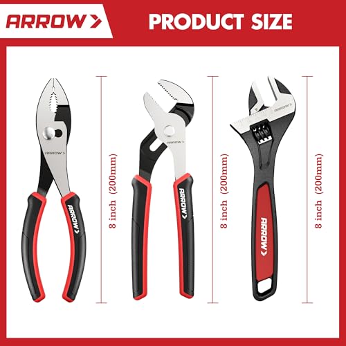 ARROW 3-Piece Pliers and Wrench Set
