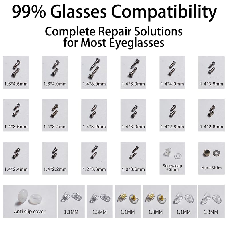 37 PCS Glasses Repair Kit for Eyeglasses Sunglasses