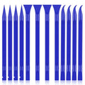 12 PCS Carbon Fiber Plastic Scrapers Tool, Non-Scratch Scraper Tool for Tight Spaces, Multi-Purpose Label Scraper Pen-Shaped, for Car Cleaning Supplies, Kitchen, Crevices, Stains (Blue) - color: Blue