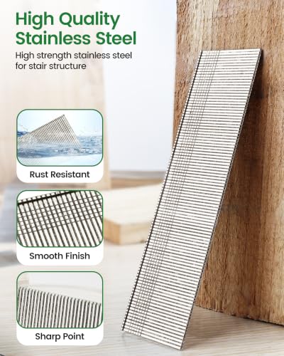 meite 18 Gauge Stainless Steel Brad Nails, 1 Inch 18GA Nails 5 Boxes - size: 1", style: 5 Boxes