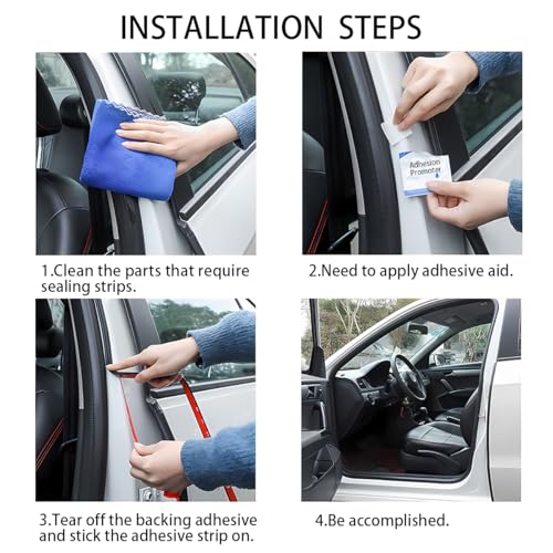 26.25ft Car Door Seal Strip, Self Adhesive Weather Stripping - size: 26.25FT