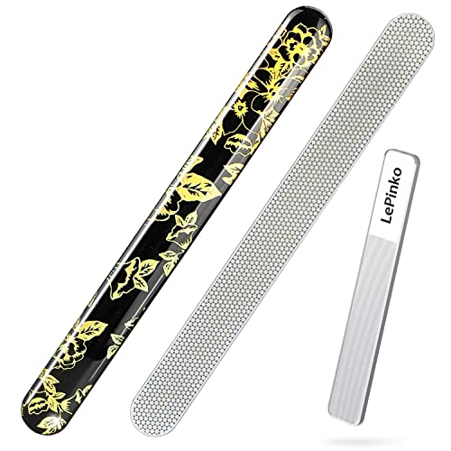 Diamond Nail File with Crystal Nail Shiner Set - color: Golden Rose