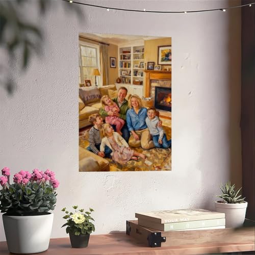 Oil Painting Style Personalized Canvas from Photo to Decor - color: Oil Painting