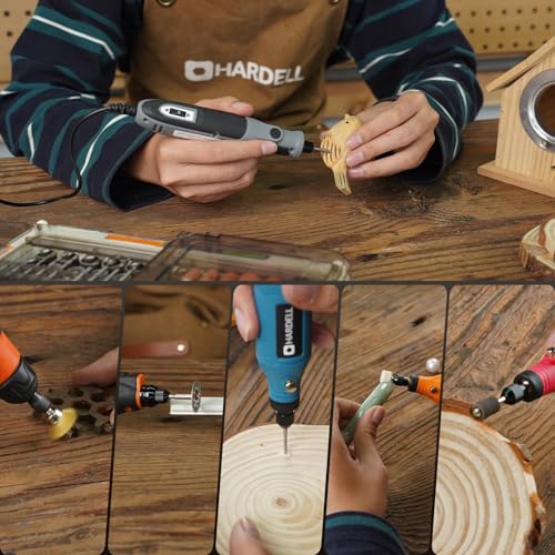 HARDELL 508PCS Rotary Tool Accessories Kit for Sanding Cutting Polishing - color: Orange