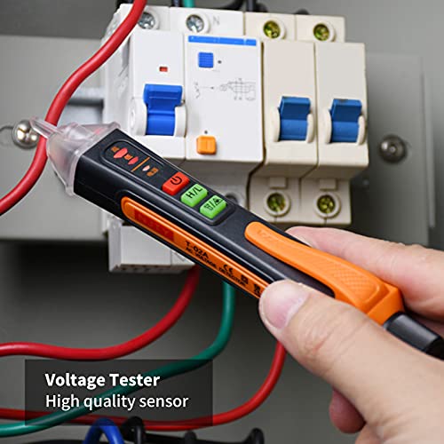 Voltage Tester Non-Contact AC 12-1000V, Electrical Tester Pen with LED Flashlight and Infrared Pointing Function for Live Wire Detection, Circuit Tester for Home Outlet & Automotive Use