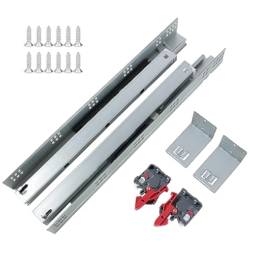 Undermount Soft Close Drawer Slides 21 Inch 6 Pairs Full Extension - size: 21 Inch