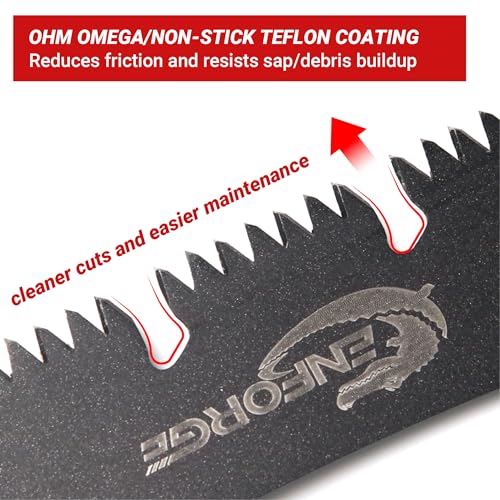 Double-blade Hand Pruning Saw, Foldable Camping Saw, Handsaw for Survival, Backpacking, Hunting, Wood and Trees Cutting, Outdoor Portable (10 Inch Double-blade)