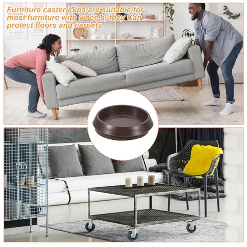 uxcell Furniture Pads, 8 Pcs 1-3/4" Furniture Moving Pads Round Chair Legs Floors Protectors with Felt for Carpet Hardwood Floor Heavy Furniture - size: 1-3/4"