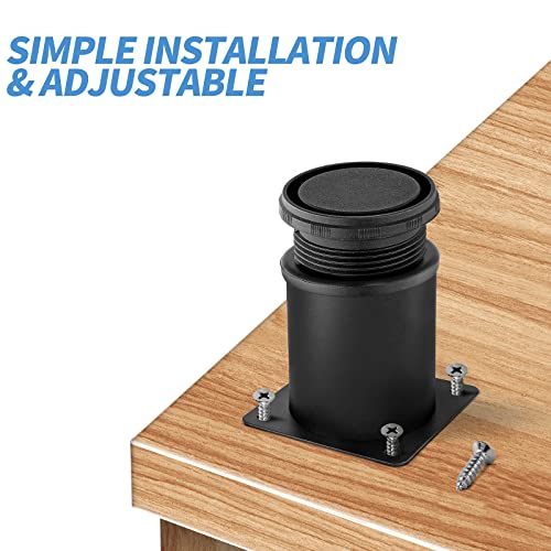 3 Inch Metal Furniture Legs Stainless Steel Adjustable Legs Black Metal Legs Round Cabinet Legs for Coffee Table Cabinet Desk Sofa Shelves, Pack of 8 - color: Black, size: 3"
