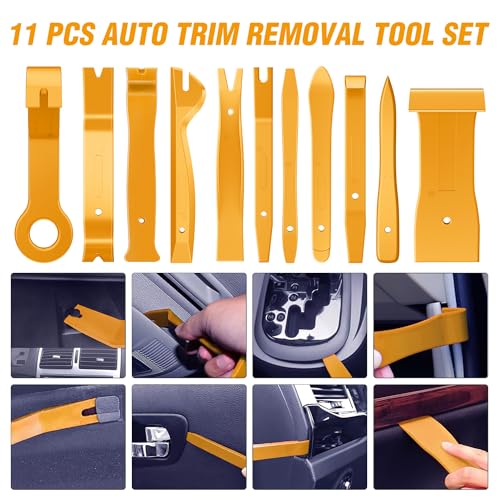 GOOACC 330Pcs Trim Removal Tool Auto Push Pin Bumper Retainer Clip Set - color: 330Pcs Clips Removal Kit Yellow