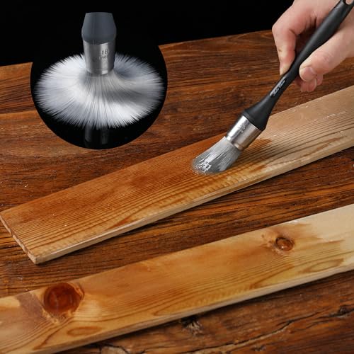 Bates- Trim Paint Brush, 3 pcs, 5/8”, 3/4” and 1”, Ergonomic Handle, Grey Theme, Trim Brushes for Painting - color: Grey Theme, size: 5/8”, 3/4”, 1”