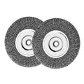 6in Wire Wheel Brush for Bench Grinder, Coarse Crimped Steel Wire 0.012" with 1/2" & 5/8" Arbor for Rust Removal - 2pack - style: 6in 2pcs