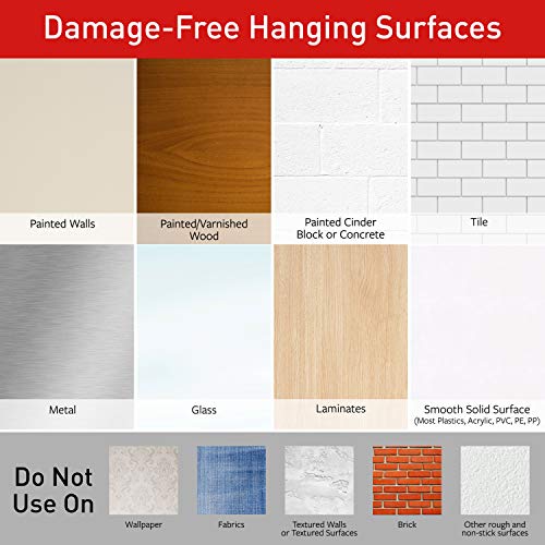 Command 15 & 10 lb Assorted Picture Hanging Strips, 16 Pairs (32 Strips) - size: Medium & Large