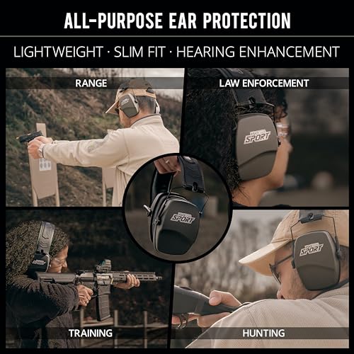 ISOtunes DEFY Slim Passive Earmuffs: Noise Isolating Over-Ear Hearing Protection with Foam Cushions, and Adjustable Headband - color: Jaeger Green