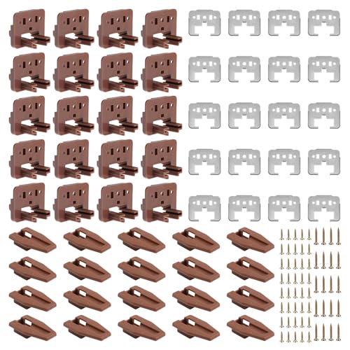 20 Set Drawer Guide Kit, Enhanced Commercial Slide Style Drawers for Kenlin Rite-Trak II 168, Vaughan Bassett, Legacy, Replacement Dresser Drawer Slides Repair Kit with Roller - style: 20 Set Drawer Guide