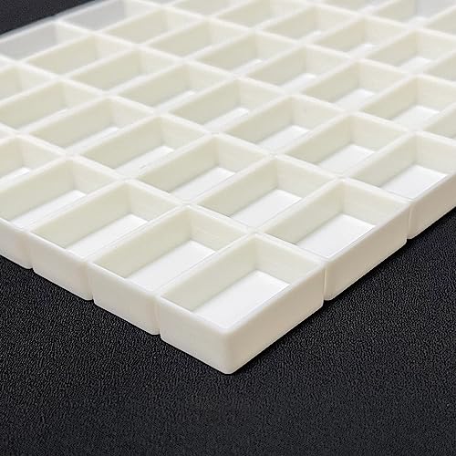 48Pcs Empty Watercolor Paint Pans – Full Pans, 3ml White Plastic Pans - style: 48Pcs Full Pans