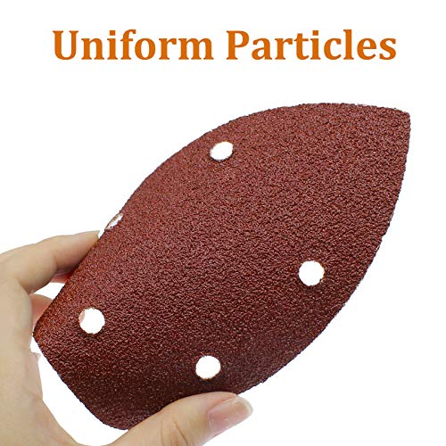 50 Pcs Mouse Detail Sander Sandpaper, 40 Grit, 5 Hole - size: 40 Grit - 50 Pcs