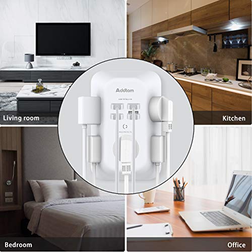 Addtam Surge Protector Outlet Extender with 5 AC and 4 USB Ports, 4.5A - size: 1c3a