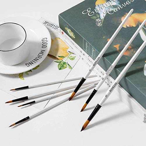 GETHPEN Acrylic Paint Brushes Set,12PCS Round-Pointed Tip Paint Brushes - style: Round