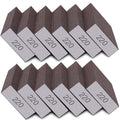 12Pcs Sanding Sponge 220 Grit Fine Sanding Blocks | Brown corundum sponge, washable & reusable, wet/dry sanding, cut to size, 6.8x9.7cm, for wood/metal/drywal - size: 12PCS-220 Grit