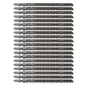 20Pack T344D Long Jigsaw Blades Set, HCS 6-Inch 6TPI T-Shank Contractor Straight-Cut Jig Saw Blade Designed for Quick Cutting Thick Construction Timber, Softwood, Chipboards, Wood Core Plywood