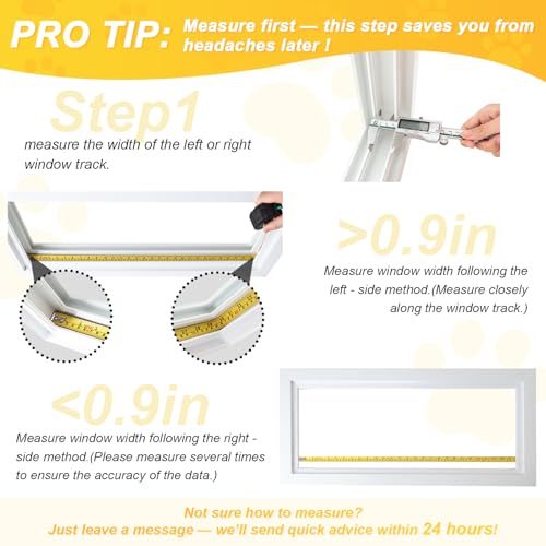 Cat Door for Window, Quick Damage-Free Install, 36"- 40" Width Adjustable, All Aluminum Frame, 4-Way Lock, Magnetic Closure Cat Window Door, Extra Window Sealing Strips(XL) - size: XL: Fits 36"-40" Width