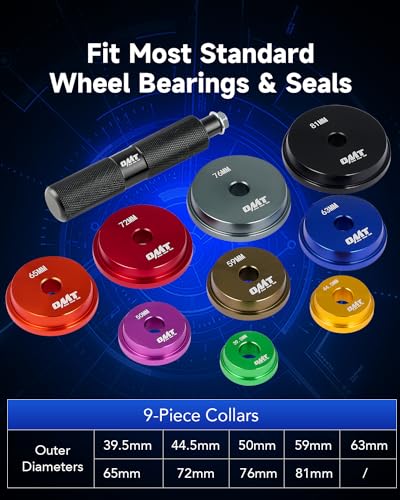 OMT Bearing Press Kit, 10pc Bearing Race and Seal Driver Set - style: Large