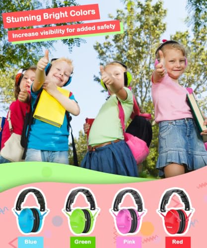 ZOHAN 032 Kids Noise Cancelling Headphones - 25dB NRR Kids Ear Protection, Hearing Protection Safety Ear Muffs for School Monster Truck Fireworks Traveling Studying Concerts Autism - Red - color: 1pack - Red