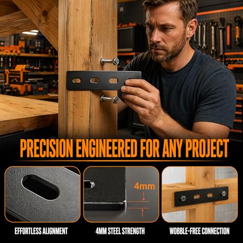 Roof Rack Mounting Brackets 6" x 1.5" - 10 Pack Heavy Duty Steel