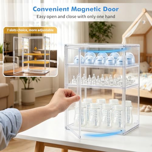 Upgraded Baby Bottle Storage Organizer for Countertop Cabinet, Thickened - size: Large