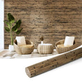 Art3d 48 x 96 in Pole Wrap Natural Bamboo Wall Panel, 1-Pack, Dark Burned - color: Dark Burned, size: 1-48 inches x 96 inches
