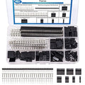 Taiss 600PCS Dupont Connector Kit - 2.54mm 1/2/3/4/5/6/7 Pin Housing Connector and Male/Female Crimp Pin, Jumper Wire Cable