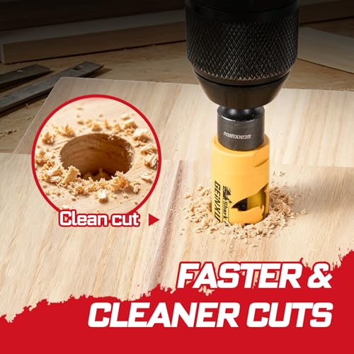 Geinxurn 1 Inch(25mm) Hole Saw, 2PCS HSS Bi-Metal Hole Saw Kit with Shark Tooth Hole Cutter for Wood,Drywall, PVC Boards and Thin Metal - color: 2 PCS 1"