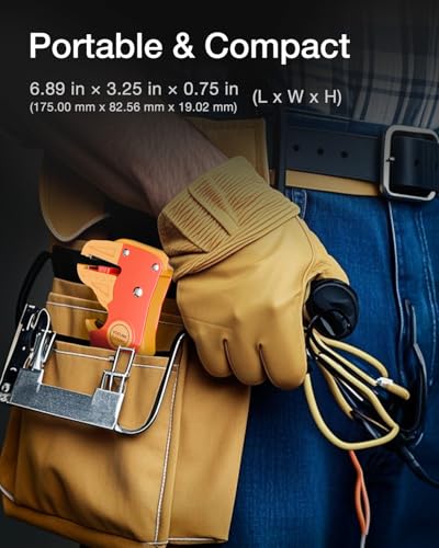 VCELINK Automatic Quickstrip Wire Stripper & Cutter 2-in-1, Red - color: Orange