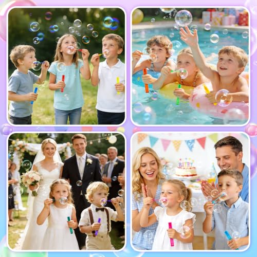 200PCS Mini Bubble Wands Bulk, Party Favors Summer Toys for Kids, 10 Colors