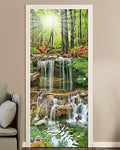 FLFK Door Mural Sticker - Landscapes,Peel and Stick,Combined Size 32"x80",Split into 2 Pieces - color: Mt1122, size: 32"x80"