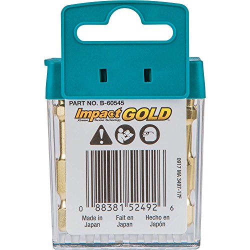 Makita B-60545 Impact Gold T25 Torx 2″ Power Bit, 15/Pk