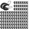 Ymkf Sqqr 1/4 Inch Cable Clamps, 100 Pack 304 Stainless Steel P Clamps - size: 6mm / approximately 1/4 inch