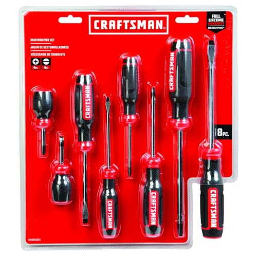 CRAFTSMAN Screwdriver Set,Bi-Material,8 Piece Set (CMHT65075N),(Pack of 4) - style: NEW Screwdriver Set, 8 Piece