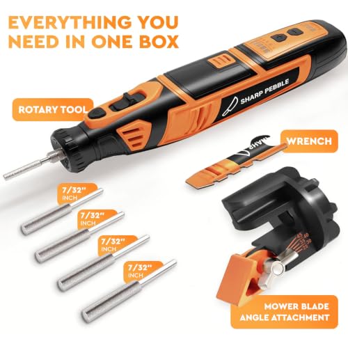 Sharp Pebble Cordless Lawn Mower Blade Sharpener – Lawnmower Sharpening Kit