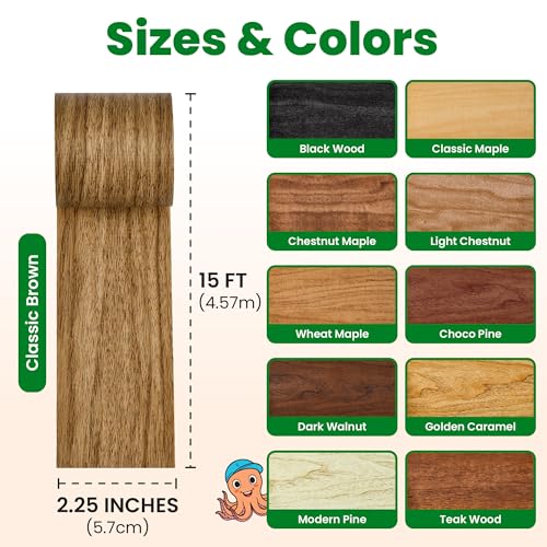 ECOHomes Wood Grain Repair Tape (Classic Brown, 2.25 Inch x 15 Feet) - color: Classic Brown, size: 2.25 Inch By 15 Ft