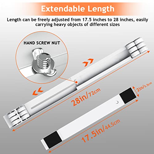 Ronlap Furniture Washing Machine Dolly Extendable Appliance Rollers, White - color: White