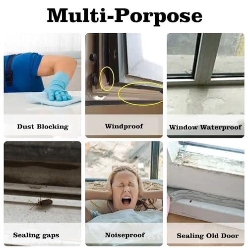 Qoqooice Transparent Window Weather Sealing Tape 2 Inch x 33 FT Weather Stripping Residue-Free Clear Window Insulation Tape for Doors Windows and Shower Glass Gaps - size: 2 In * 33 FT Clear