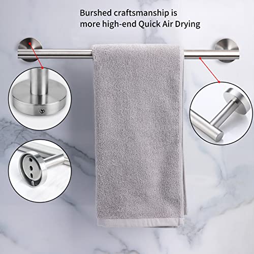 Cilee 8 Piece Brushed Nickel Bathroom Hardware Set, 24inch Towel Bar Set - color: Brushed Nickel