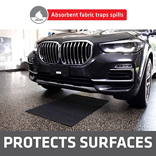 Drymate Oil Spill Mat (29" x 36"), Premium Absorbent Oil Pad, Reusable, Washable, Durable, Waterproof Backing Contains Liquids, Protects Garage Floor Surface (USA Made) - size: 2'5" x 3' (Rectangular)