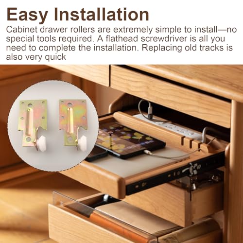 for Prime-Line R 7132 Steel Bracket Drawer Track Roller with Plastic Roller -2 Pack