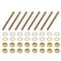 PATIKIL 5/16" x 3-3/4" Color Zinc Fully All Thread Rod, 8 Pcs Carbon Steel Long Threaded Screw Stud Bolts for Furniture Garden Mounting Assembly Fastening - size: 5/16" x 3-3/4"